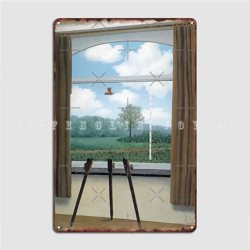 The Human Condition La Condition Humaine René Magritte Metal Sign Cinema Living Room Home Create Poster Tin Sign Poster