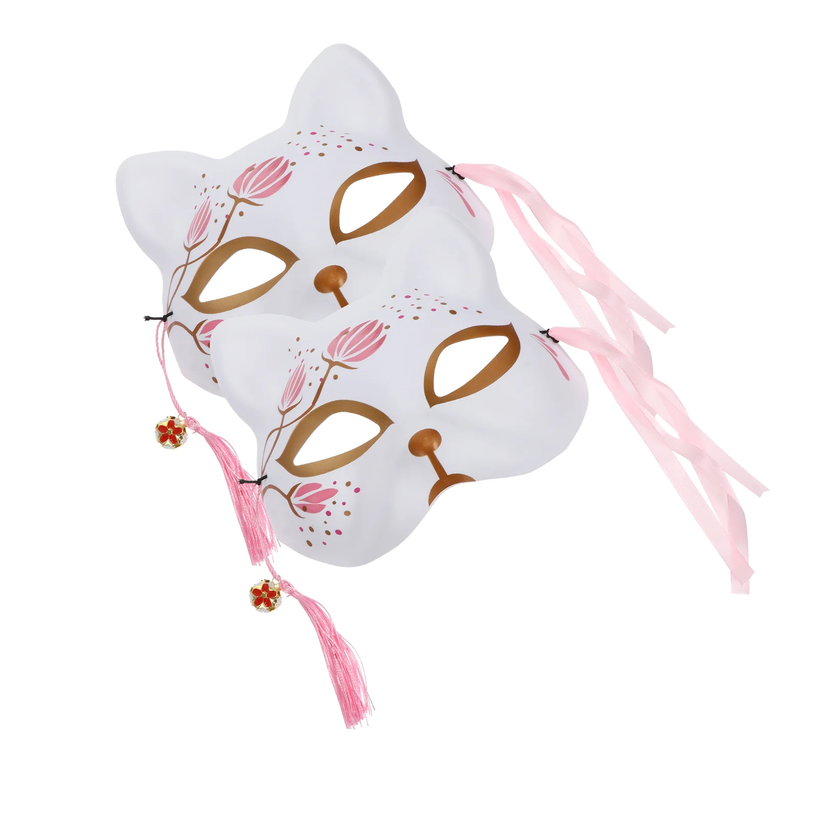 

2Pcs Fox Mask Half Face Creative Plastic Masks for Halloween Masquerade Party Costume Accessories Cosplay Props Toy