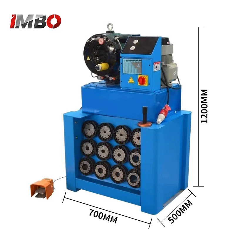 IMBO High-pressure automatic hydraulic system Portable Excavator Hydraulic Hose Crimping Machine Rubber Product Making Machinery