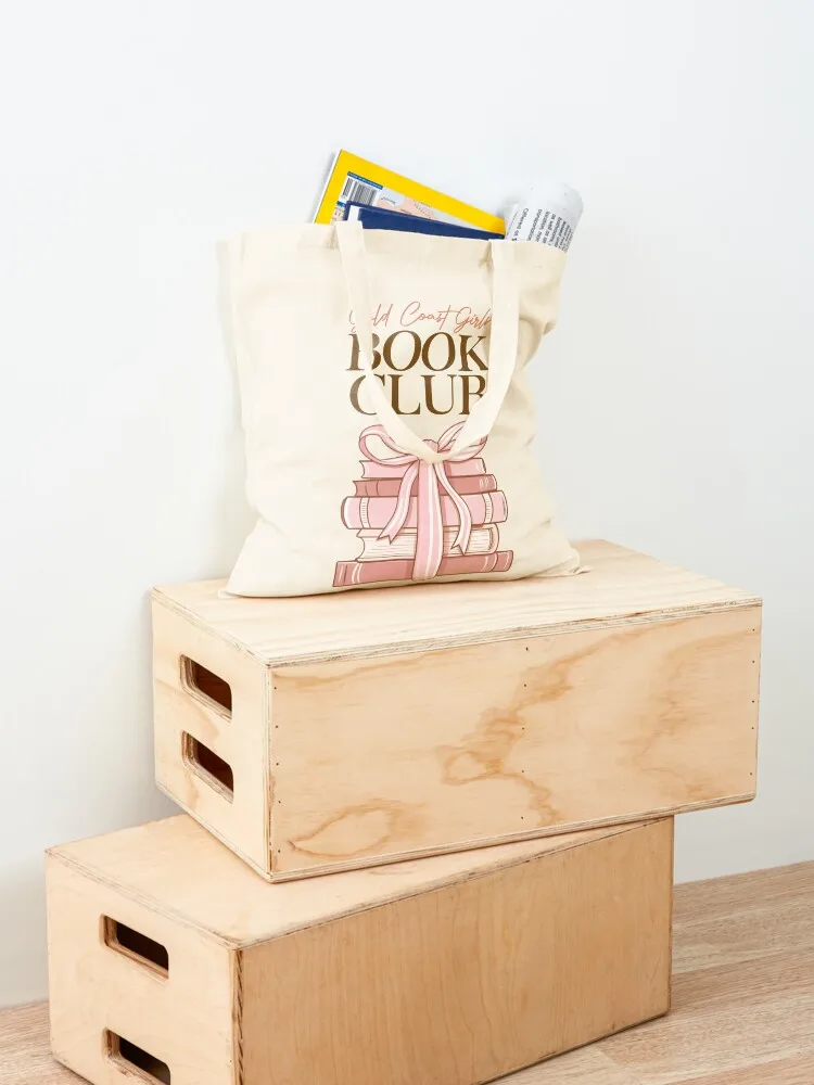 Gold Coast Girls Book Club - Pink Book Logo Tote Bag custom fabric bag sacs de shopping canvas bags free delivery bags