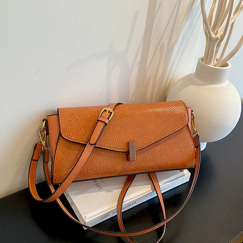 Fashion Simply Pu Leather Crossbody Bag For Women 2026 Winter Flap Messenger Bag 2 Strap Ladies Travel Small Shoulder Handbag