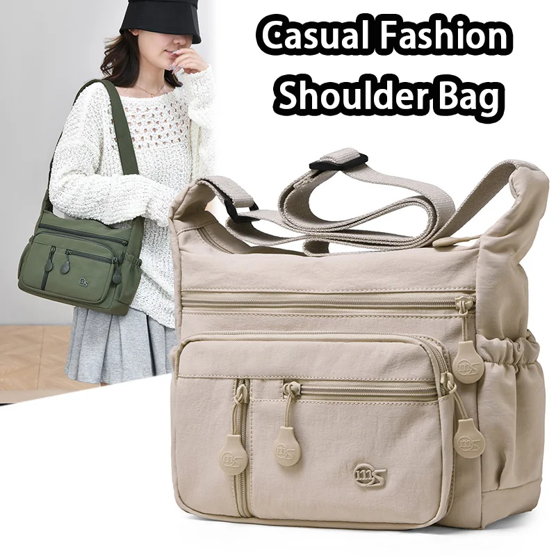 

Модная повседневная женская сумка через плечо с несколькими отделениями, женская повседневная сумка через плечо большой вместимости, прочный легкий нейлон