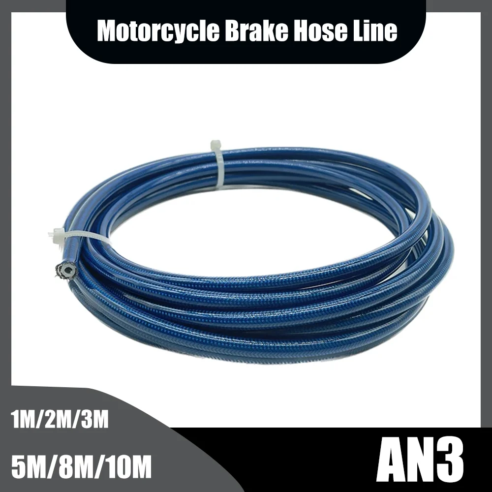 

Motorcycle Braided Stainless Steel PTFE Clutch Oil Line Hose Brake Pipe Hose Dirt Bike Gas Oil Fuel Tube 1M/2M/3M/5M/8M/10M AN3