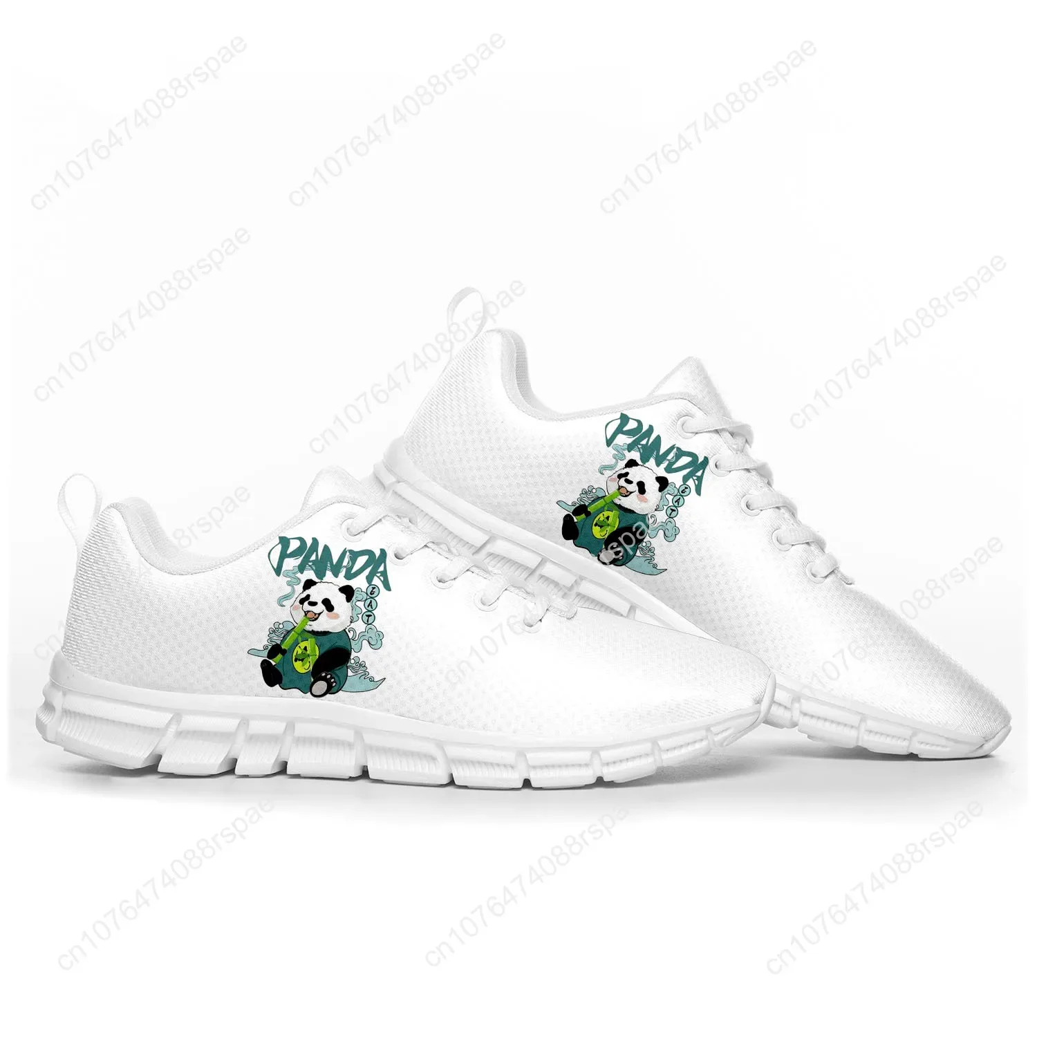 Unisex Panda Pattern Sneakers, Calçados Esportivos Personalizados, Casual Tailor-Made, Alta Qualidade, Sapato Casal, Homens, Mulheres, Adolescente, Crianças, Crianças