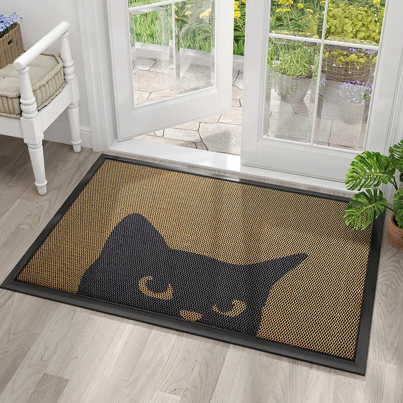 

Welcome Dog Cat Doormat Outdoor, Funny Welcome Floor Mat,Fall Front Door Mat with Heavy Duty Backing,Indoor Outdoor Rubber Rugs