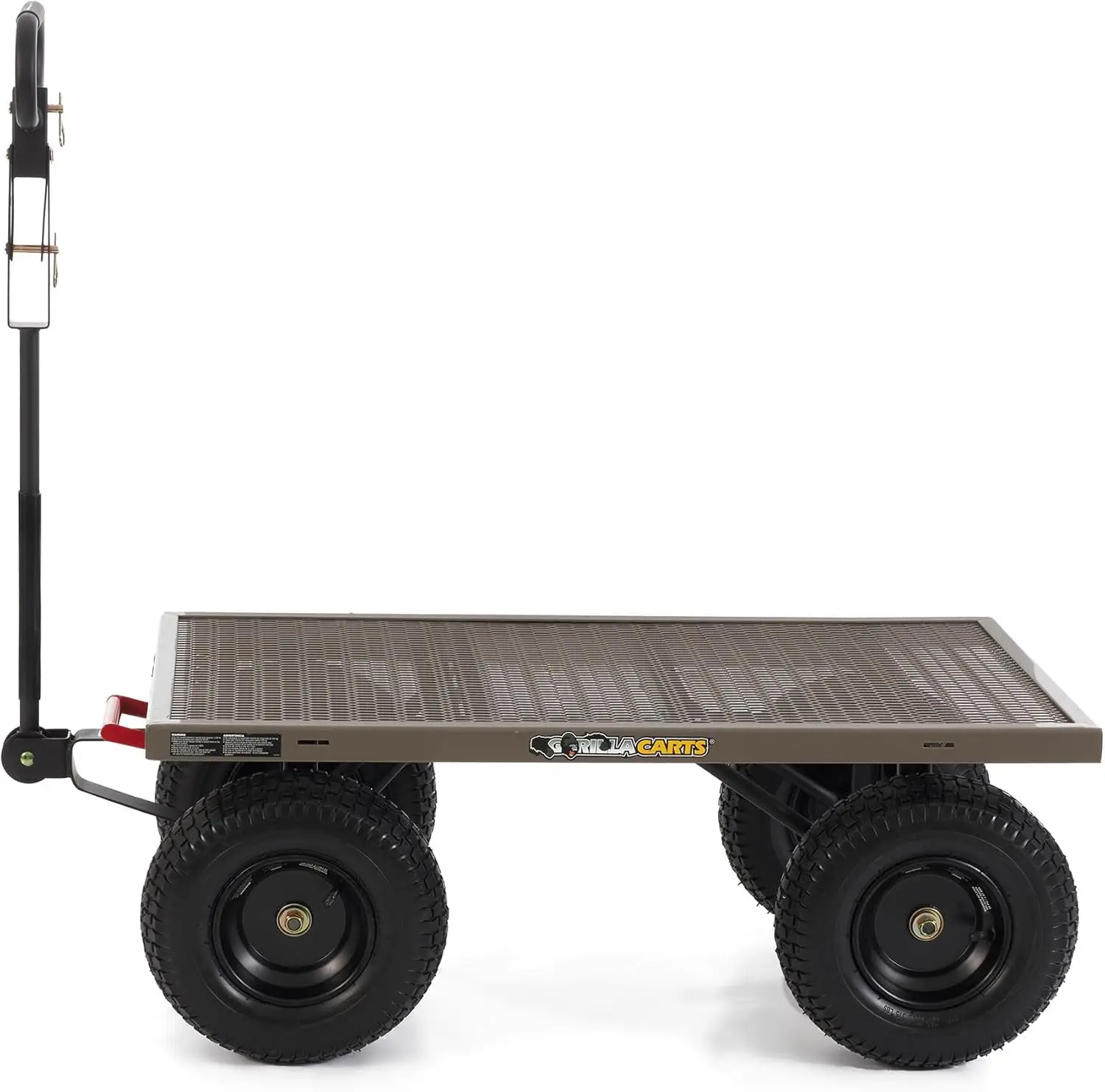 Heavy Duty Steel Dump Cart Gardening Wagon with Quick Release System, 1200 Pound Capacity, Removable Sides and Convertible