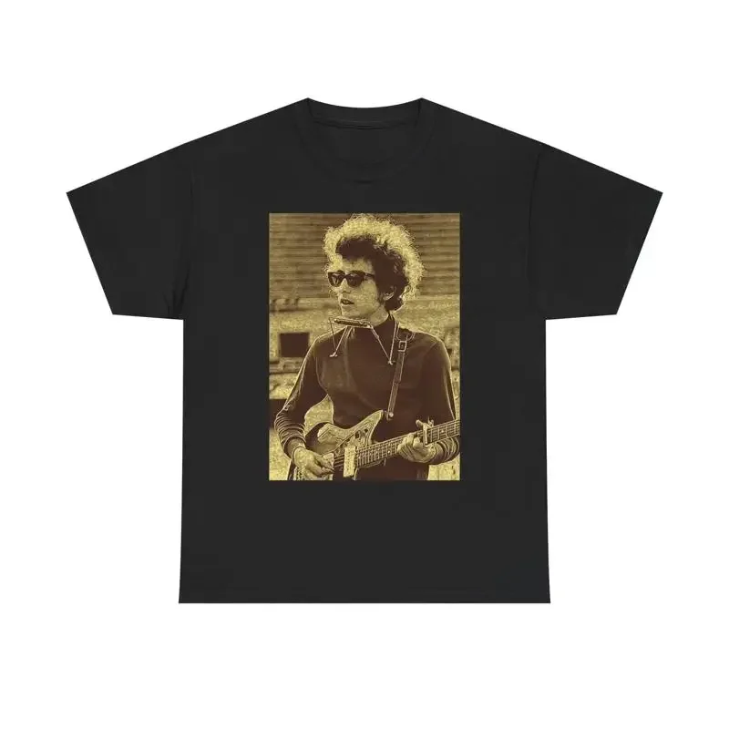 Bob Dylan Graphic T Shirt Retro Rock Album Photo Unisex Heavy Cotton Tee
