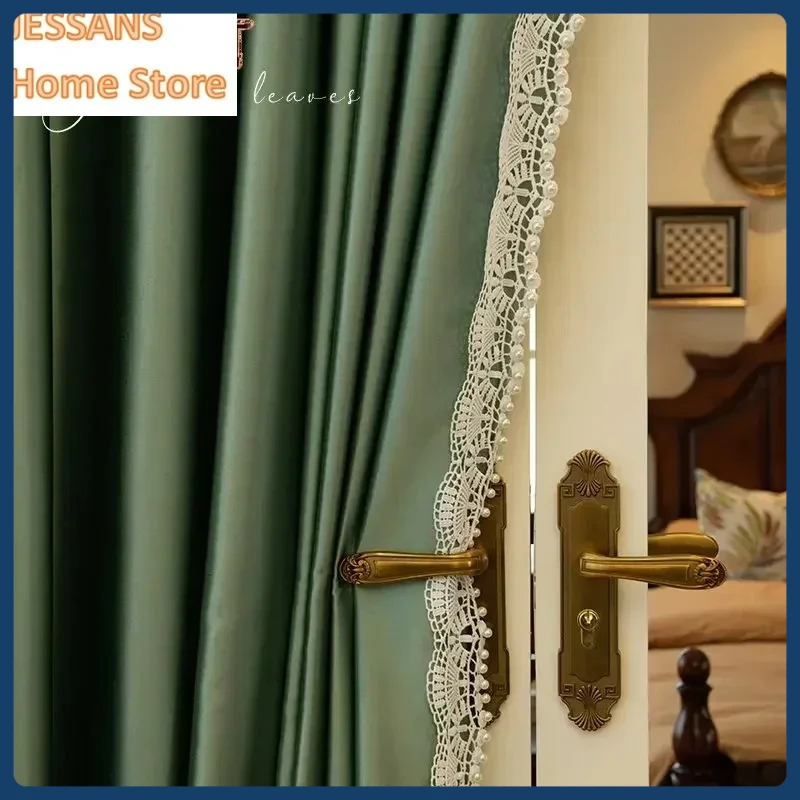 

Custom Size Modern Style Curtains for Living Dining Room Bedroom Light Luxury Solid Color Glossy Blackout Window Curtains