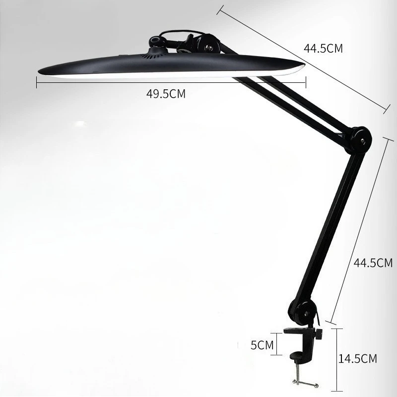 

Eye Protection Shark LED Desk Lamp Foldable Clamp Clip Light Dimmable Warm White for Nail Art Eyelash Extension Desk Lamp