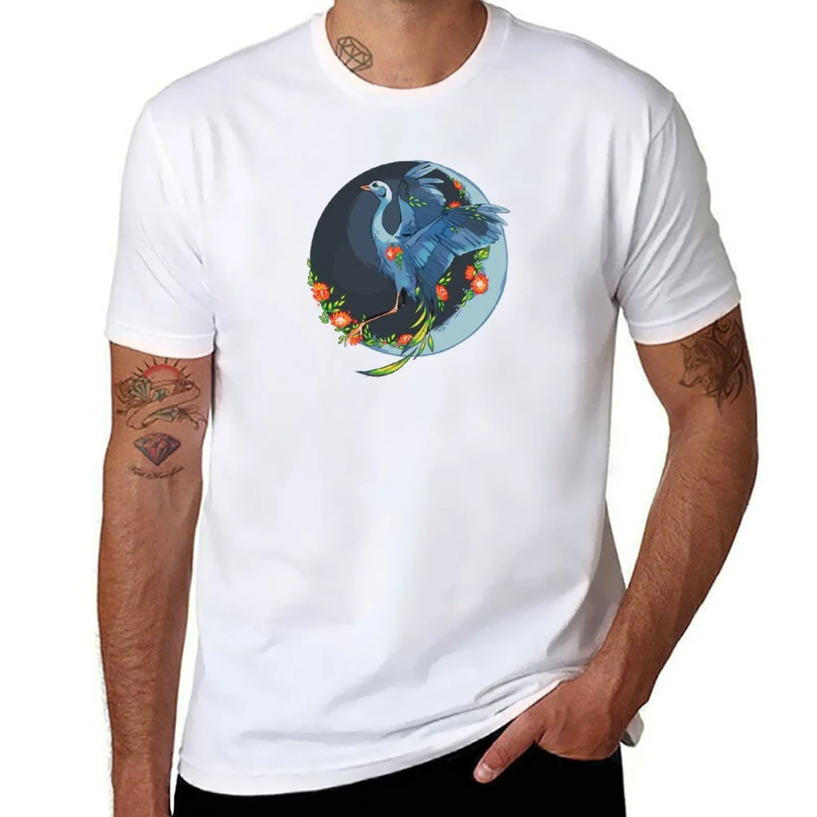 

Blue Crane / King Protea T-Shirt man t shirts for men funny t shirts man T-Shirt