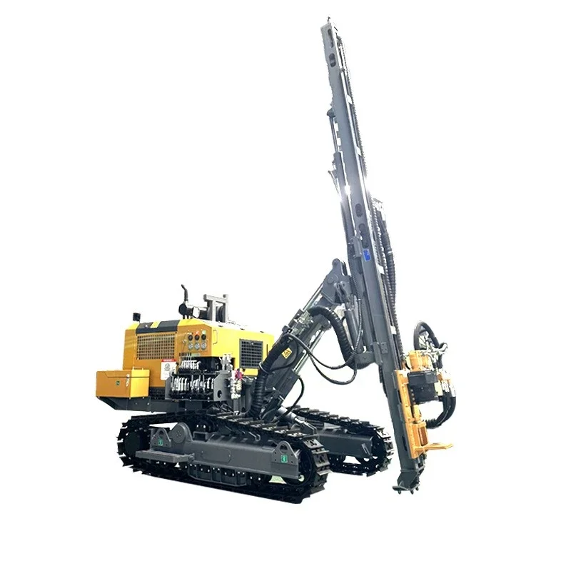 Crawler hydraulic down-the-hole drilling rig, mountain drilling and blasting pile driver