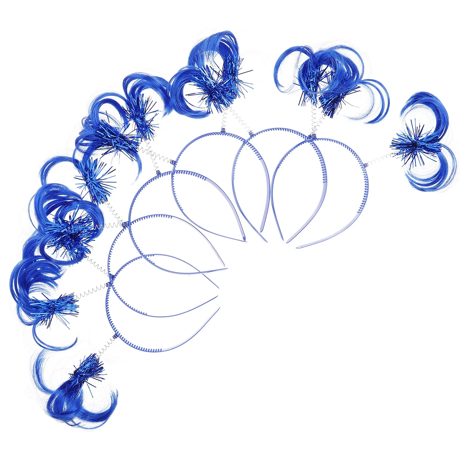 

6Pcs Fake Hair Headbands Versatile Stylish Decoration for Girls Women Carnival Masquerade Night Out Special Occasion Wear