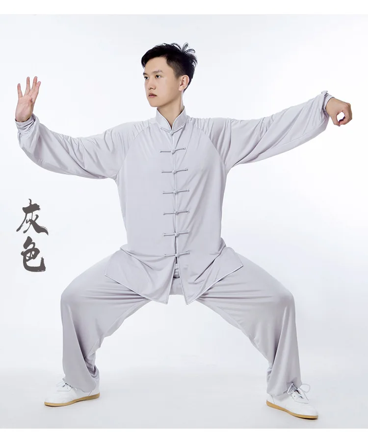 

Chinese Martial Arts Performance Tai Uniform Gong fu Wushu Suit Taiji Clothing Women's Summer Stretch Ice Silk Milk Fiber Wear