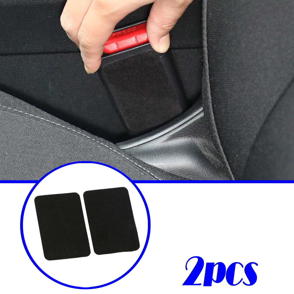 

2pcs Car Safety Belt Anti-collision Sticker Car Anti Noise Buckle Protector Sticker Car Seat Belt Protect Pads Auto Accessories