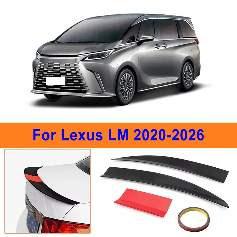 

For Lexus LM 2020-2026 3-Section ABS Rear Trunk Spoiler 115-125cm Adjustable Sports Decor Top Wing Car Exterior Parts