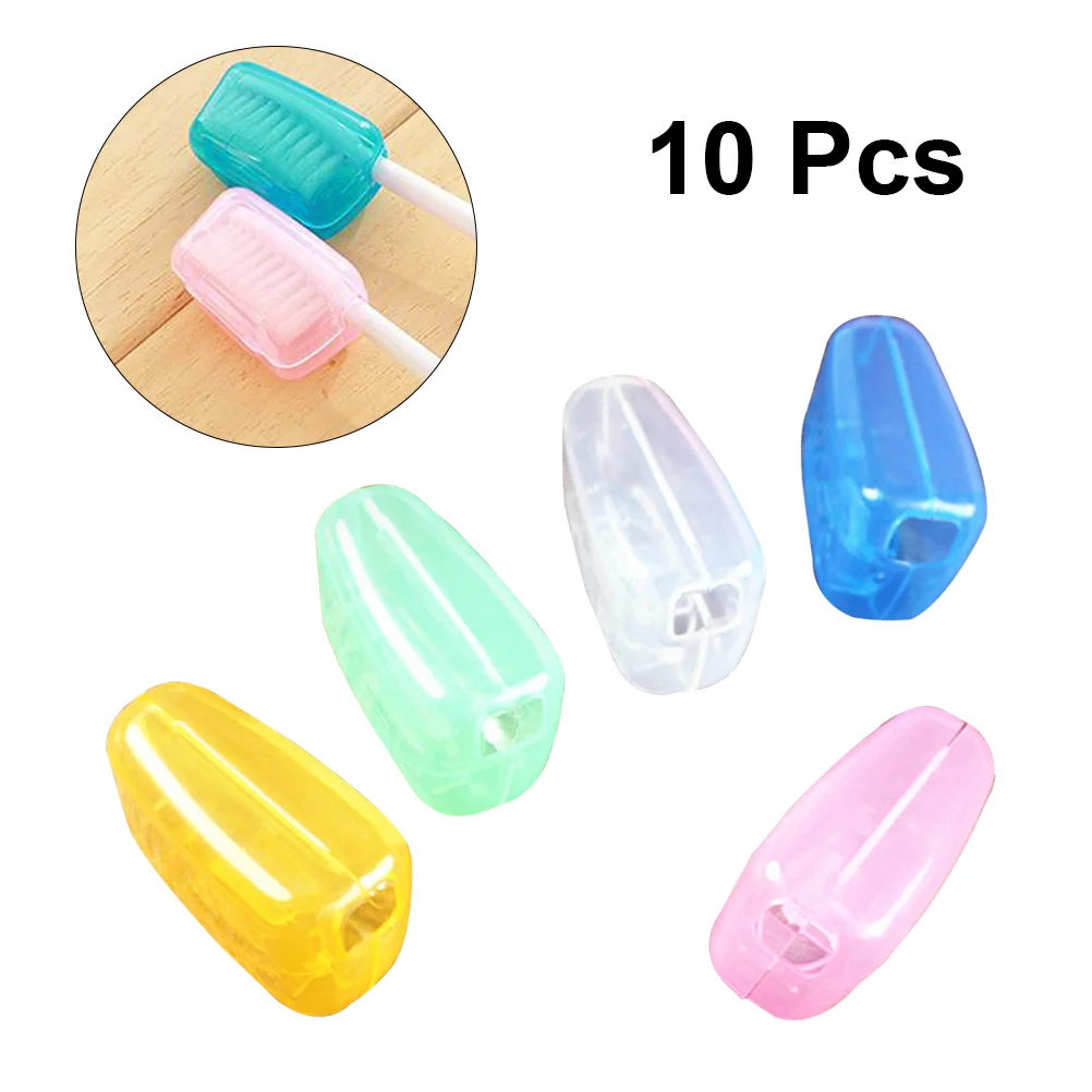 

10 Pcs Toothbrush Protective Cap Lightweight Portable Hygiene Travel Size Case Germ Safe Use Easy Open