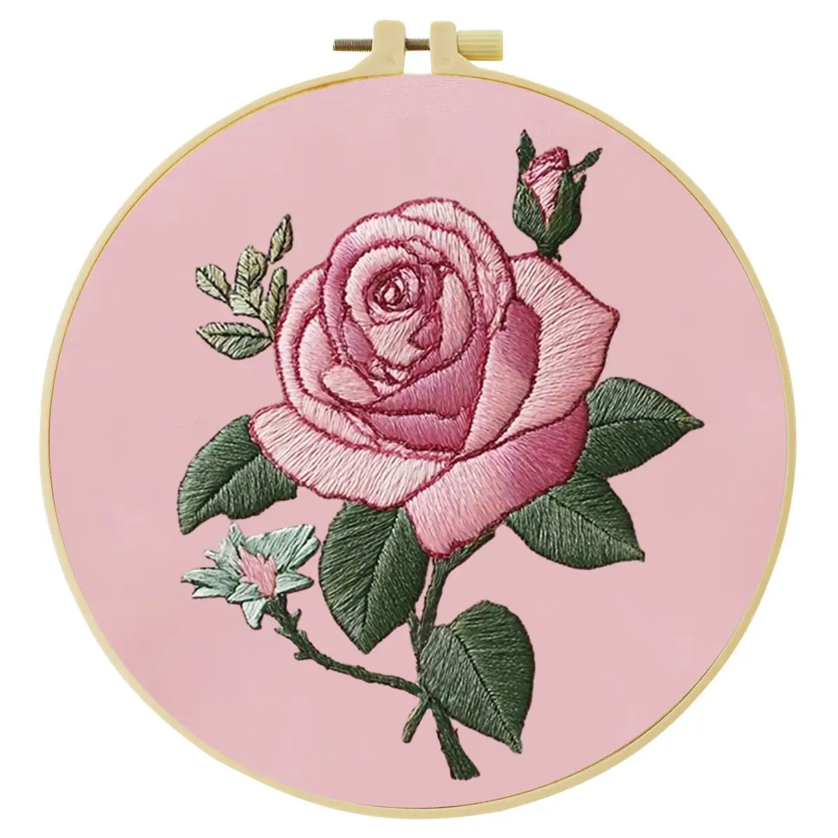 1 Stück 20X20CM/15X15CM 7,87/6,3 Zoll Pflanzen - Blumen Stickerei Starter-Kit DIY-Kit DIY-Stickerei-Set Handarbeiten Nadelkunst – Detail 3