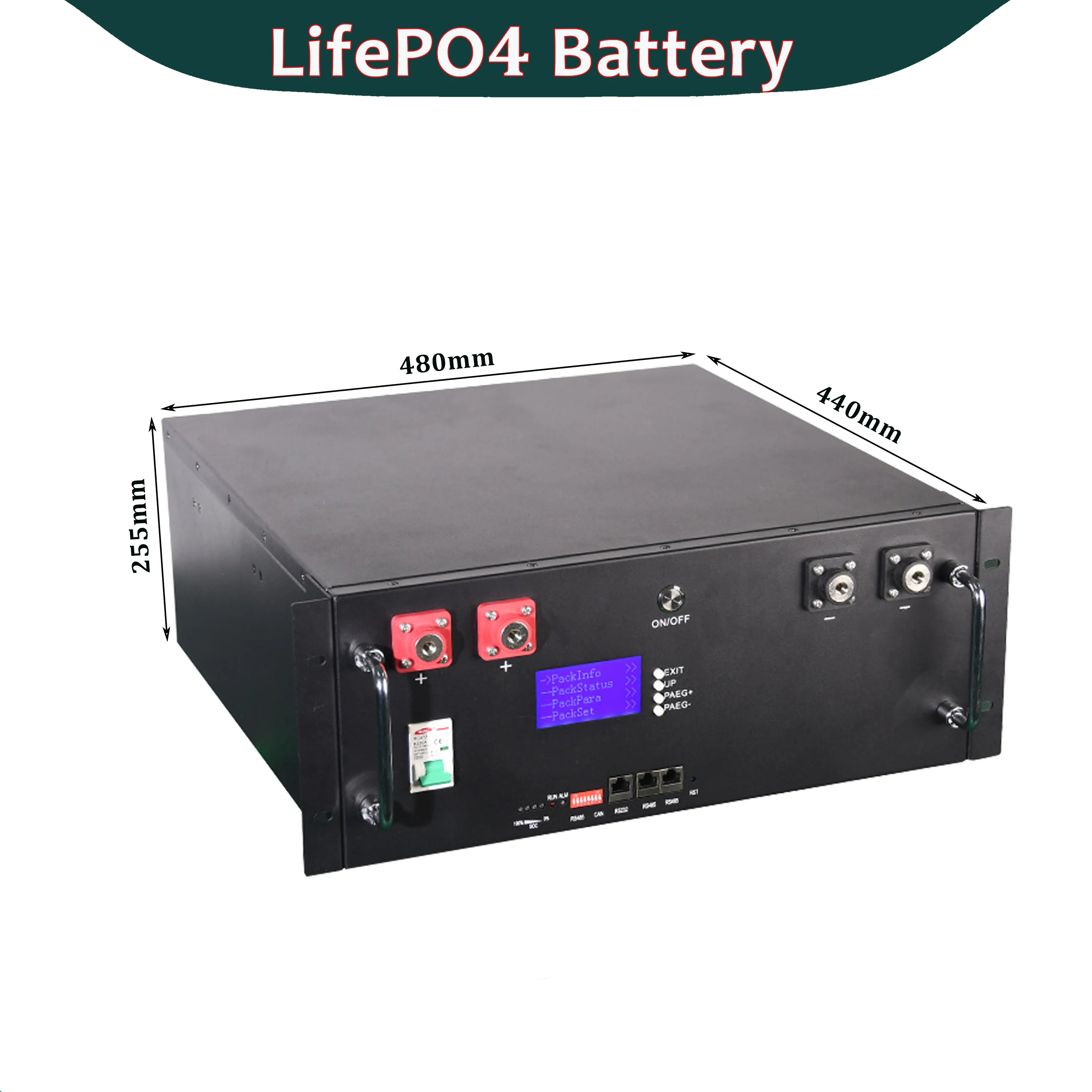 48v 230Ah LifePO4 Battery Pack 6000 Cycles Built in BMS Bluetooth for Home Storage System