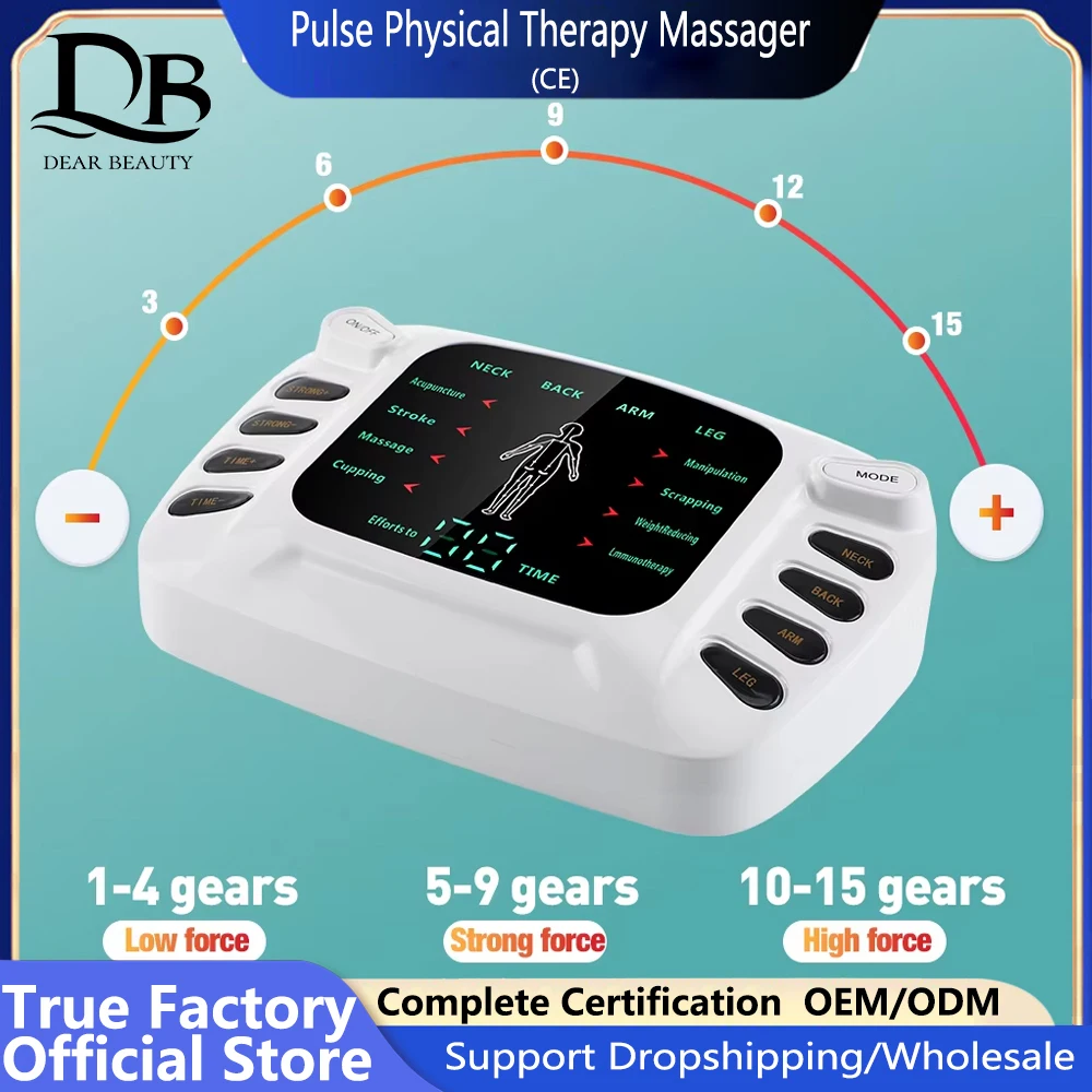 Micro Current Pulse Physical Therapy Massager Shoulder Neck Mini Physiotherapy Digital Meridian Medium Frequency