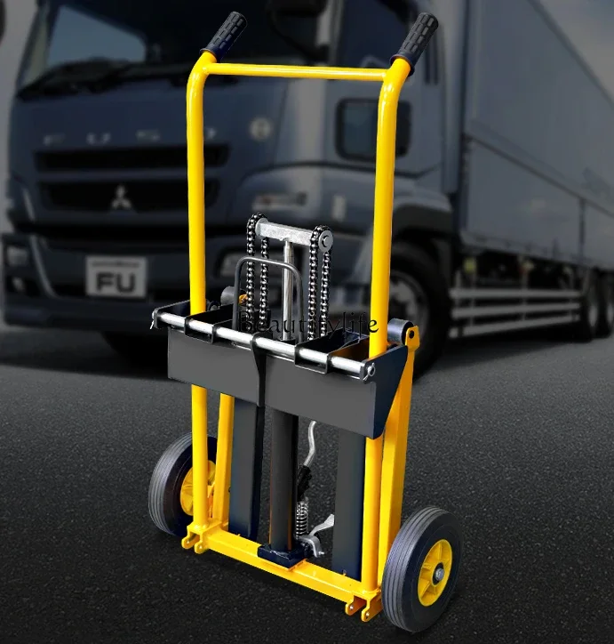 

pg45Hydraulic Portable Small Stacker Miniature Household Truck Stacking Unloading Artifact