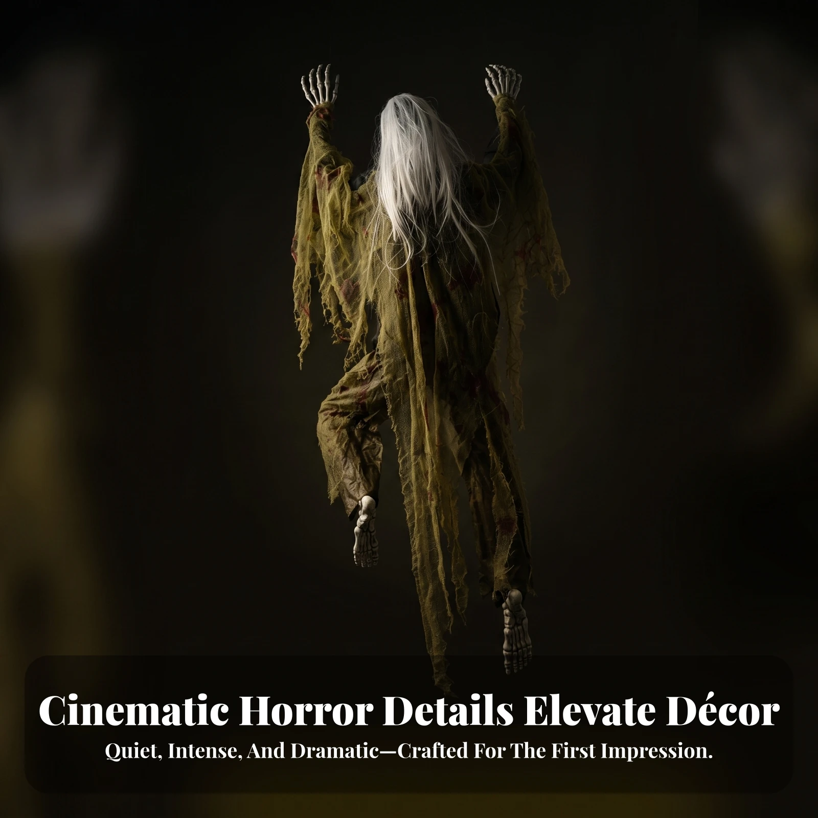Hanging Ghost Lightweight Crawling Ghost Prop Decorations Outdoor Indoor for Haunted Houses, Graveyard Scenes