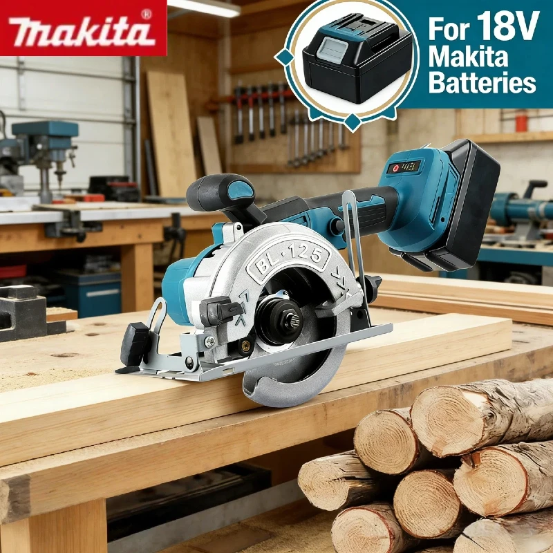 

Makita 5Inch Brushless Electric Circular Saw Cordless Handheld Multifunctional Wood Metal Cutter Power Tool Kit For 18V 20V