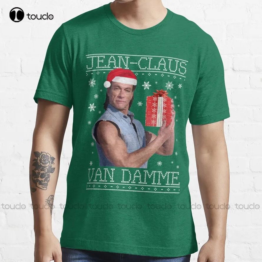 Jean Claus Van Damme Christmas Knit T-Shirt Funny T Shirts For Men Adult Humor Custom Aldult Teen Unisex Fashion Funny Xs-5Xl