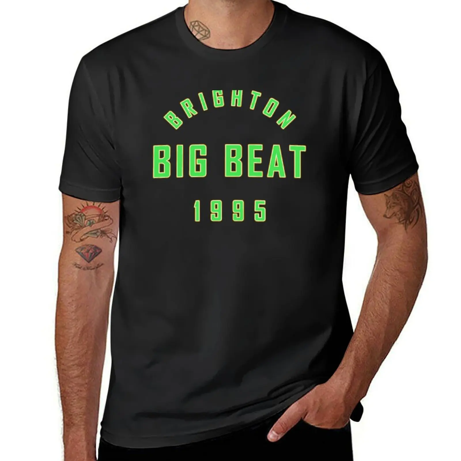 BRIGHTON BIG BEAT 1995 T-Shirt kawaii clothes oversizeds korean fashion summer top mens cotton t shirts