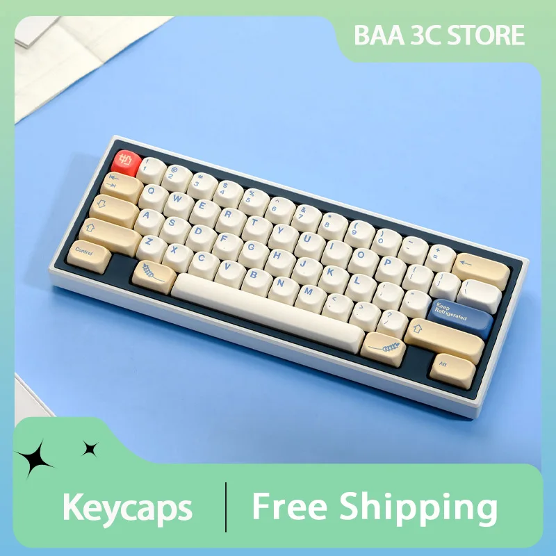 

GMK Soy Milk Theme Keycaps 140 Keys Thermal Sublimation Japanese Korean Russian Keycap KOA Height Similar To MOA Fit 61/68/75/84