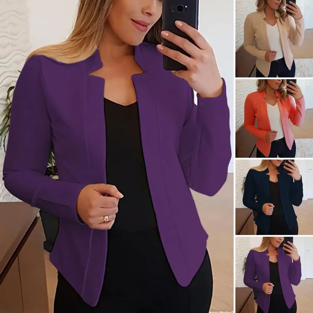 Trendy Women Blazer Slim Fit Business Outwear Plus Size Spring Coat  OL Style Lady Blazer for Work Mujer 2022 Fashion Ins