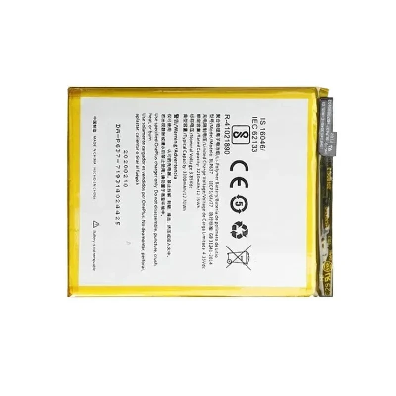 New BLP637 3.85V 3200mAh Mobile Phone Battery for OnePlus 5 A5001 One Plus 5T A5010 High Capacity Phone Replacement Battery