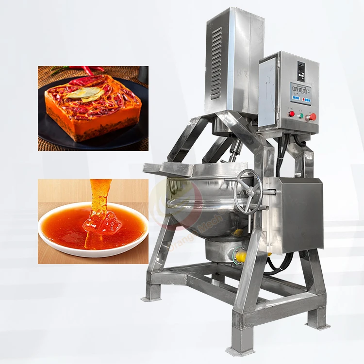 Industrial Electric Heating Jacketed Kettle Cooking Mixer Pot Machine