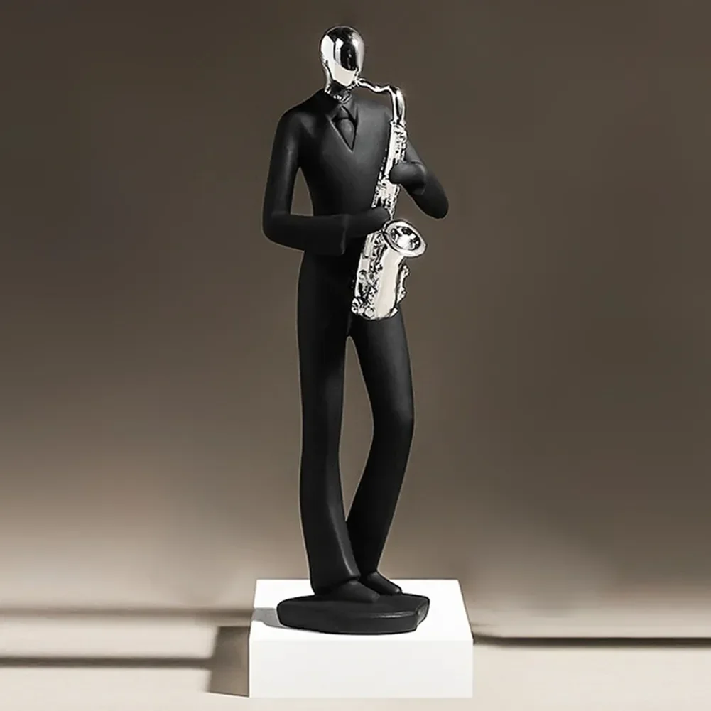 

Modern Desktop Office Art Home Decor Figure Crafts Resin Figurine Bedroom Gift Sculpture Saxophone Instrument Player Ornaments