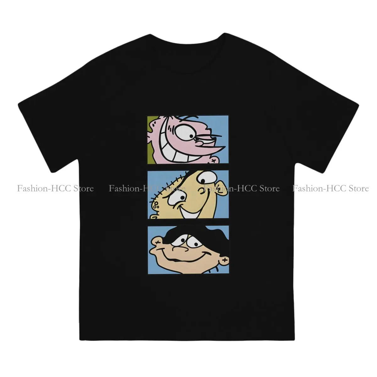 Ed Edd Eddy TV Series Cartoon Smiles Tshirt Graphic Men Tops Vintage Grunge Summer Polyester  Clothes Harajuku T Shirt