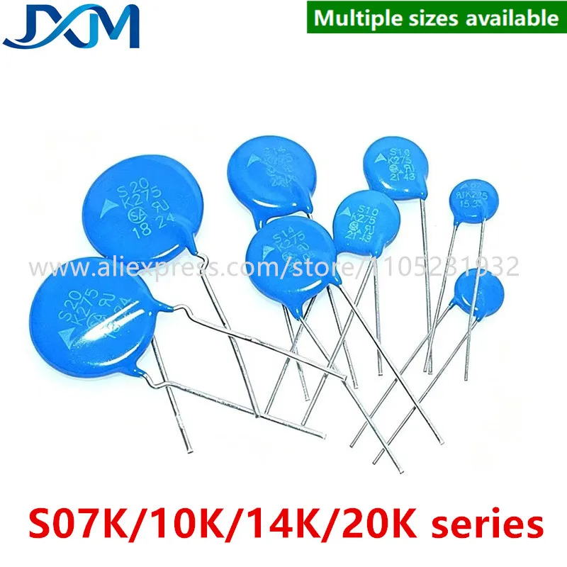 10-20PCS S07K275 S10K275 S14K275 S20K275 K250 K300 K320 K350 K385 K420 K510 K625 K275 SO7K275 S07 S10 S14 S20 Varistor