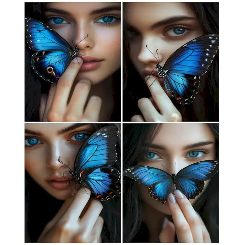 

GATYZTORY Paint By Number Butterfly Girl Kits Drawing On Canvas DIY Pictures By Number HandPainted For Adults Gift Home Decor