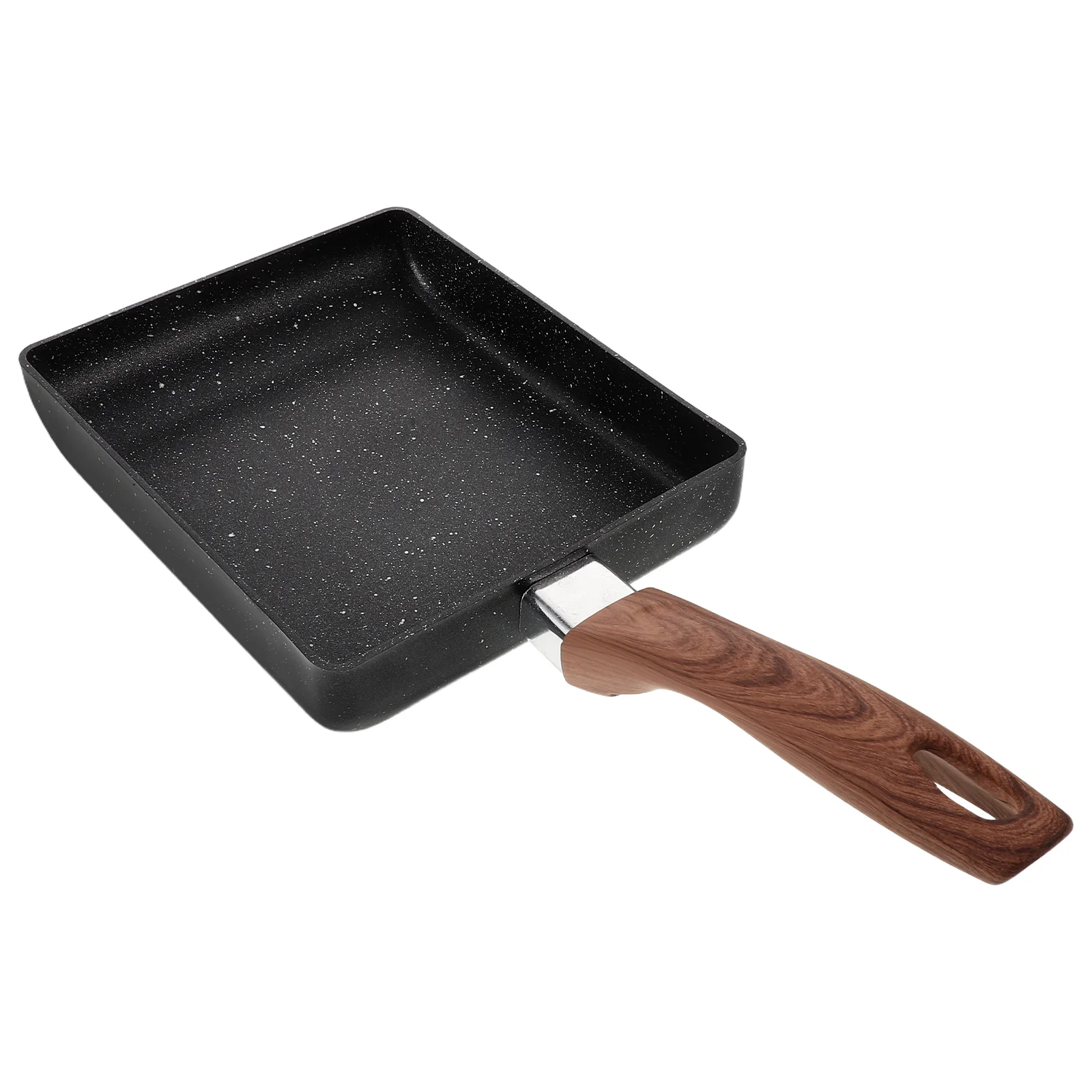 

Aluminum Nonstick Frying Pan Rectangular Design for Eggs Omelets Searing Sauteing Induction Compatible Lightweight Easy Clean