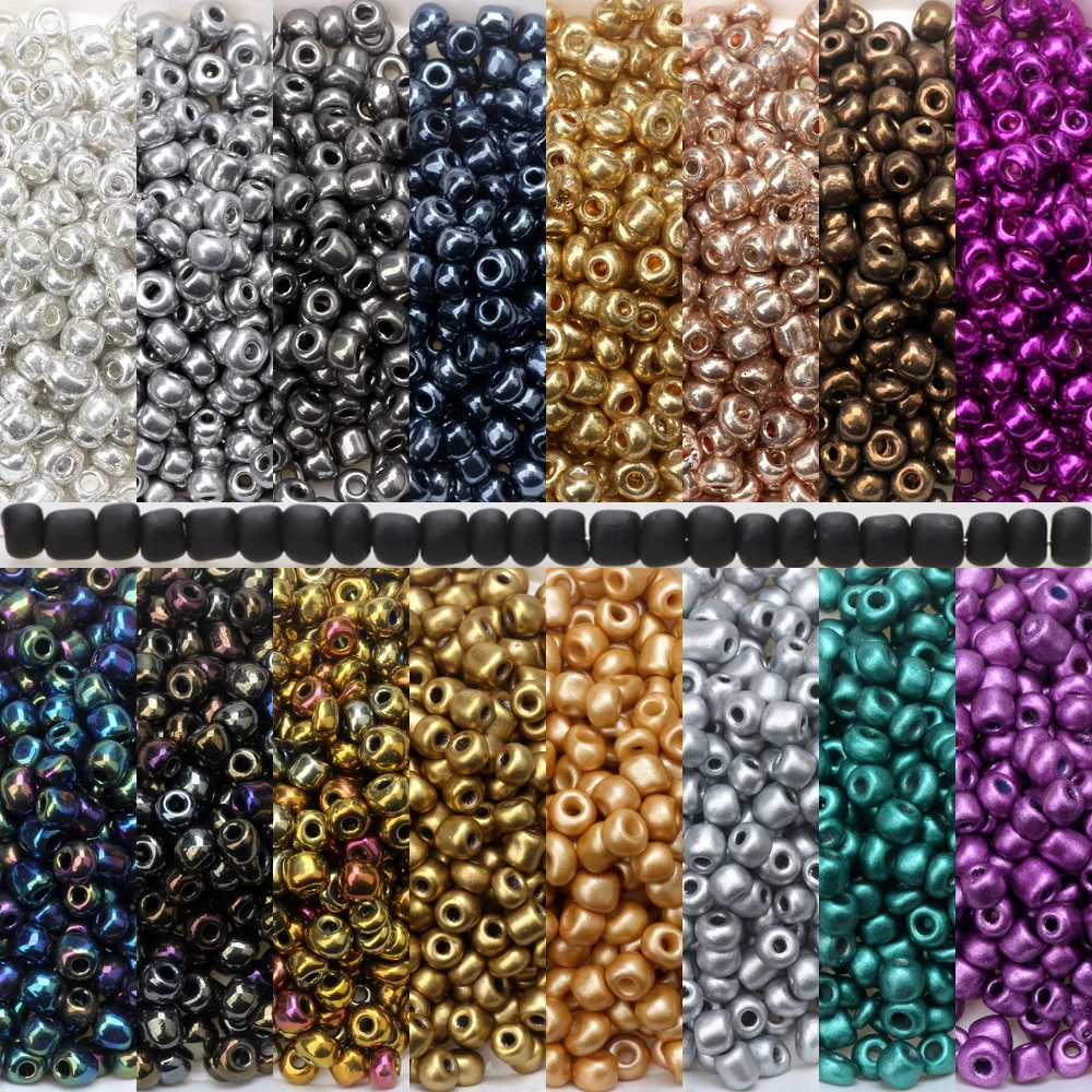 

Cheap!!!550pcs/Lot (About 45g) 4mm Lacquer Bake Charm Glass Seed Beads DIY Bracelet Necklace Earring Spacer For Jewelry Making