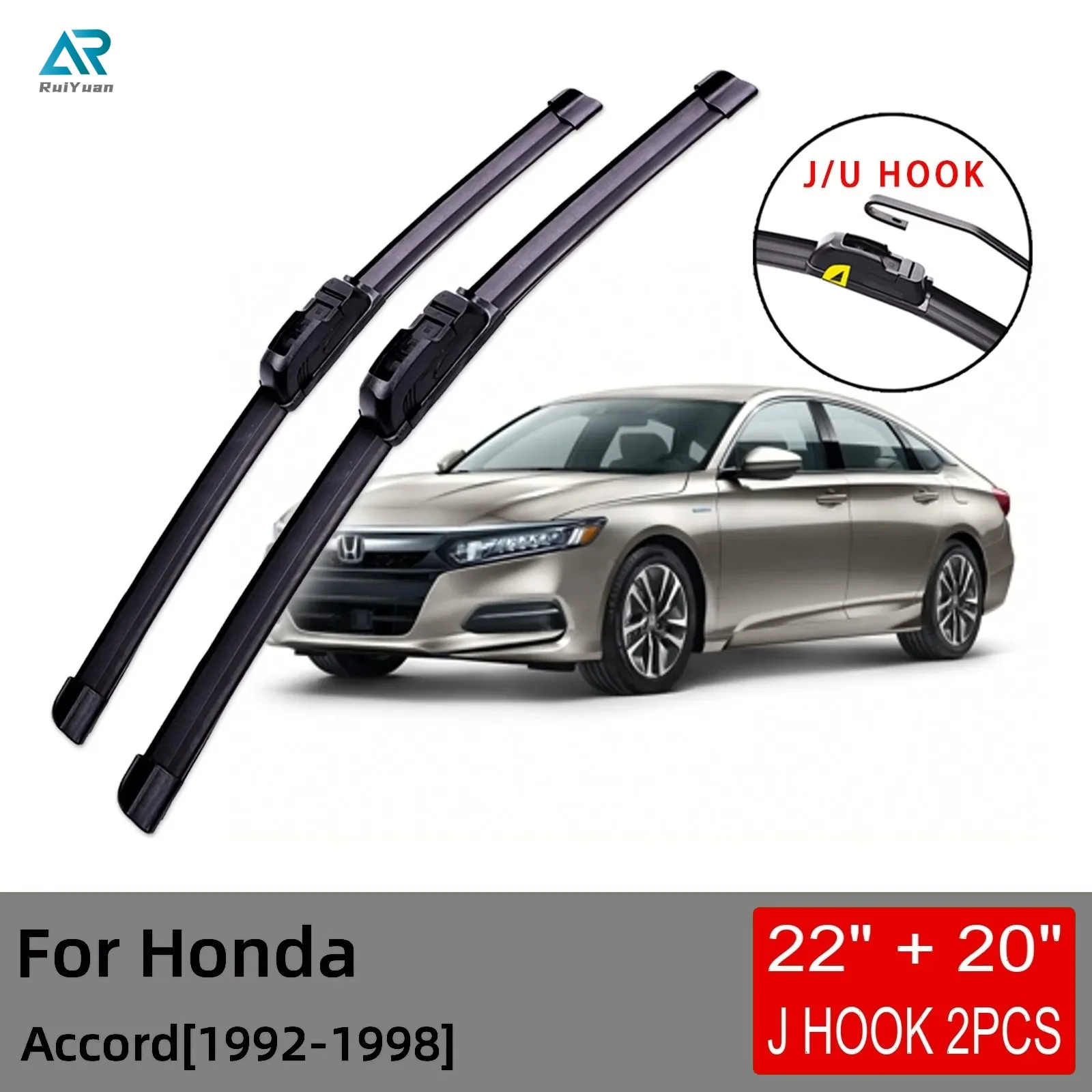 

For Honda Accord 1992 1993 1994 1995 1996 1997 1998 Front Wiper Blades Brushes Cutter Accessories U J Hook