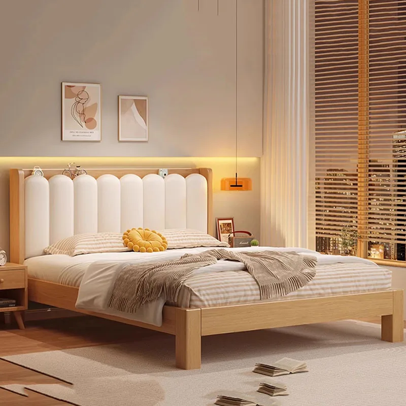 

Unique Luxury Frame Double Bed King Size Wooden Queen Living Room Double Bed Luxury Modern Cama Matrimonial Bedroom Furniture