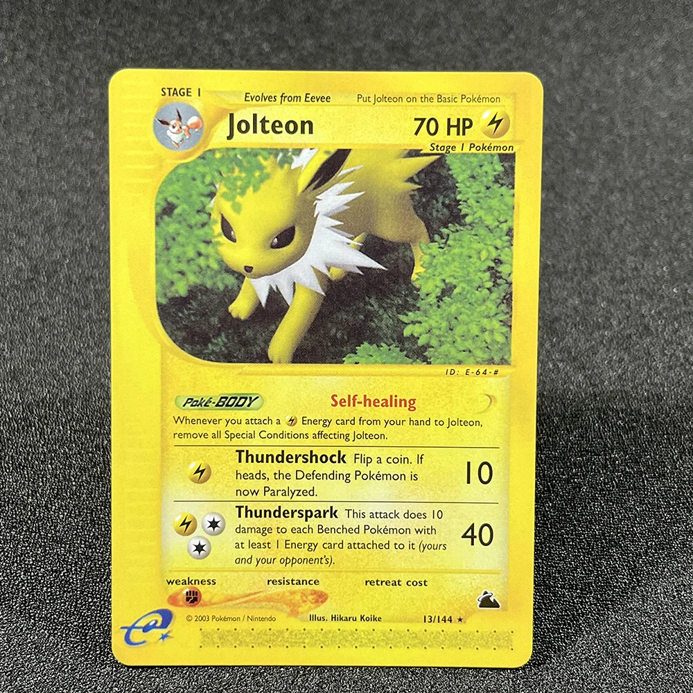 Cartas individuales Pokémon Skyridge (SK) Jolteon Gengar Kabutops Gyarados Steelix e-card, lámina TCG, colección de juegos, PTCG PROXY