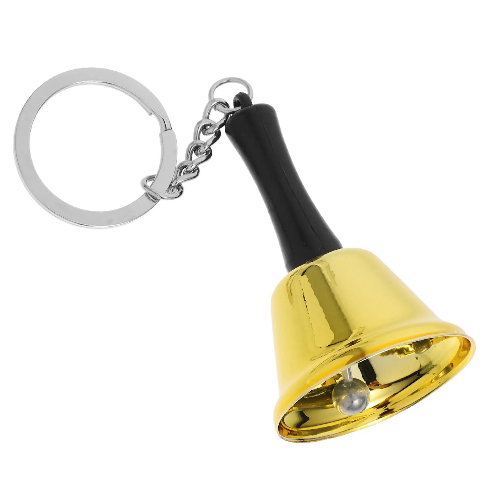 Mini Metal Handheld Bell Keychain Loud Call Bell for Kids Early Education School Shopkeeper Pet Training Dinner Call Decorative