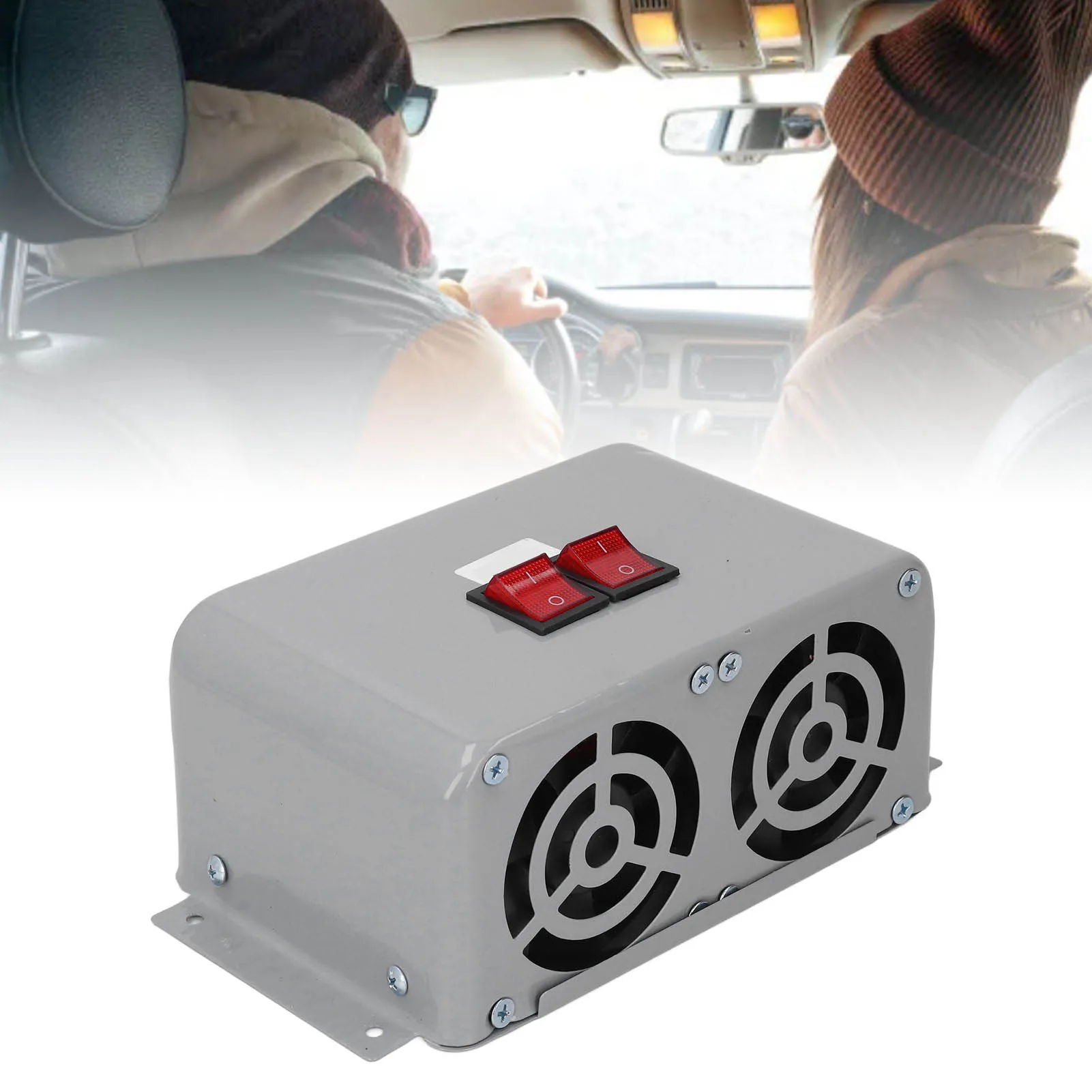 

3 Hole Car Heat Car Defroster Kit Rapid Heating Adjustable Temperature Lightweight Defogger 24V 600W 3 Hole Car Heater for Truck