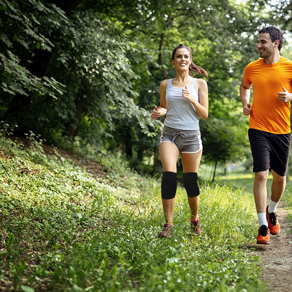 

Extra Thick Kneeling Crash Pads Black Sponge Sports Protective Gear for Pain Relief Adjustable Knee Protector Pad braces