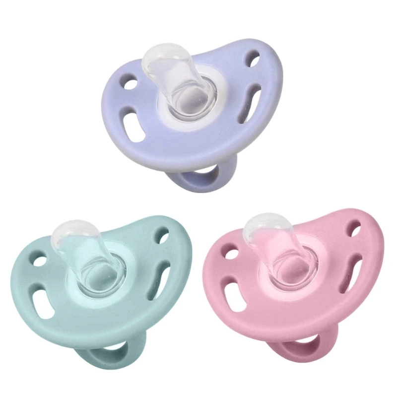 BPA Free Flexible Silicone Baby Pacifier Nipple with Dust-proof Storage Box Newborn Soother Teether Chewing Toy Nipple Holder