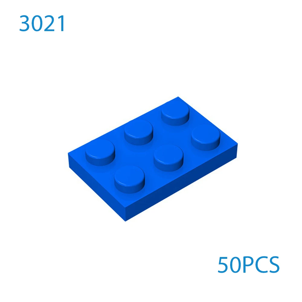 50 szt. Klocki DIY MOC Cienkie Figurki Klocki 2x3 Punktki 12 Kolorów Edukacyjne Kompatybilne z 3021 Zabawki dla Dzieci Prezent na Boże Narodzenie