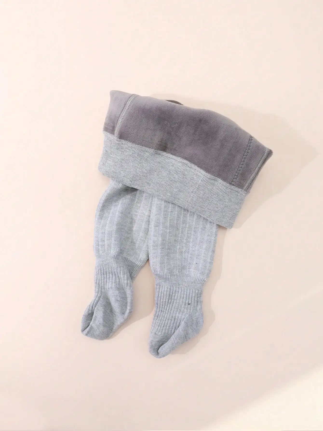 1 Stück Kinder Mädchen Fleece-Strumpfhose, dick, einfarbig, mit vertikalen Streifen, Thermounterwäsche, 0-9 Jahre, Herbst/Winter, warm, für den täglichen Gebrauch im Freien, Leggings. – Detail 13