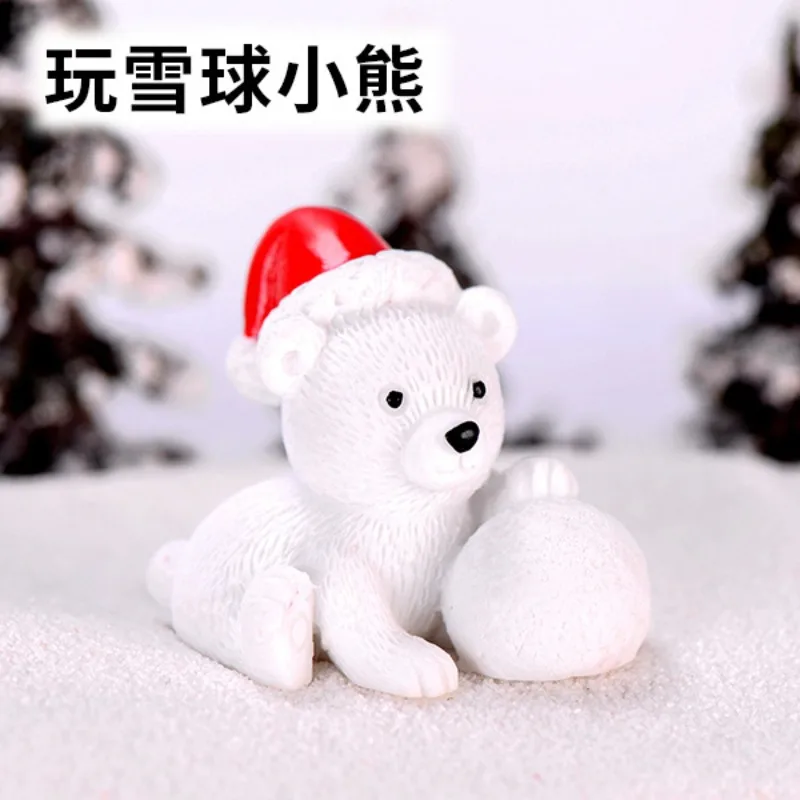 

Mini Christmas Figurine Snowman Santa Claus Xmas Figurine Doll House Home Decor Miniature Garden Decoration Accessories Modern