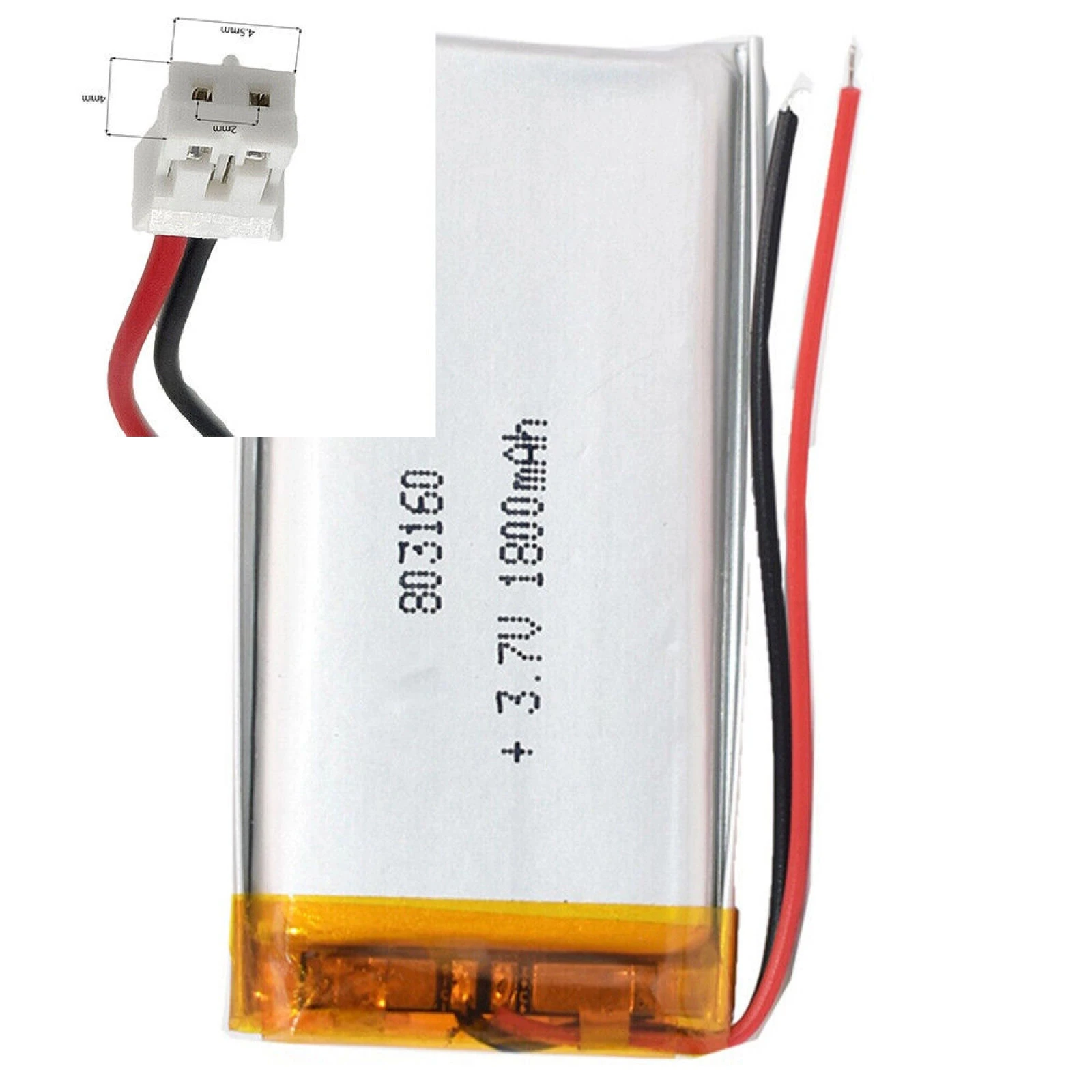 3.7V 1800mAh 803160 Li-Polymer Li Battery JST-PH 2pin 2.0 For CAMERA POWER BANK ELECTRIC TOYS CHARGING TREASURE POWER