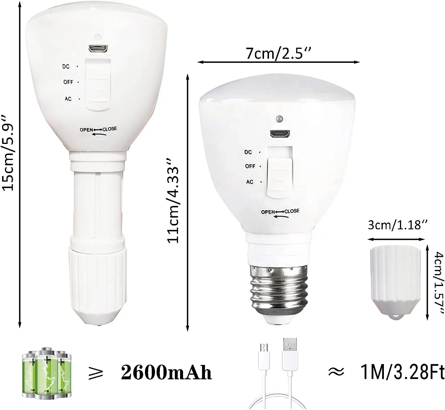 USB Battery Rechargeable Flashight Emergency IR Remote Dimming Multi-purpose Bulb Waterproof Insect and Dust Proof Tent Light